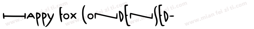 Happy Fox Condensed字体转换